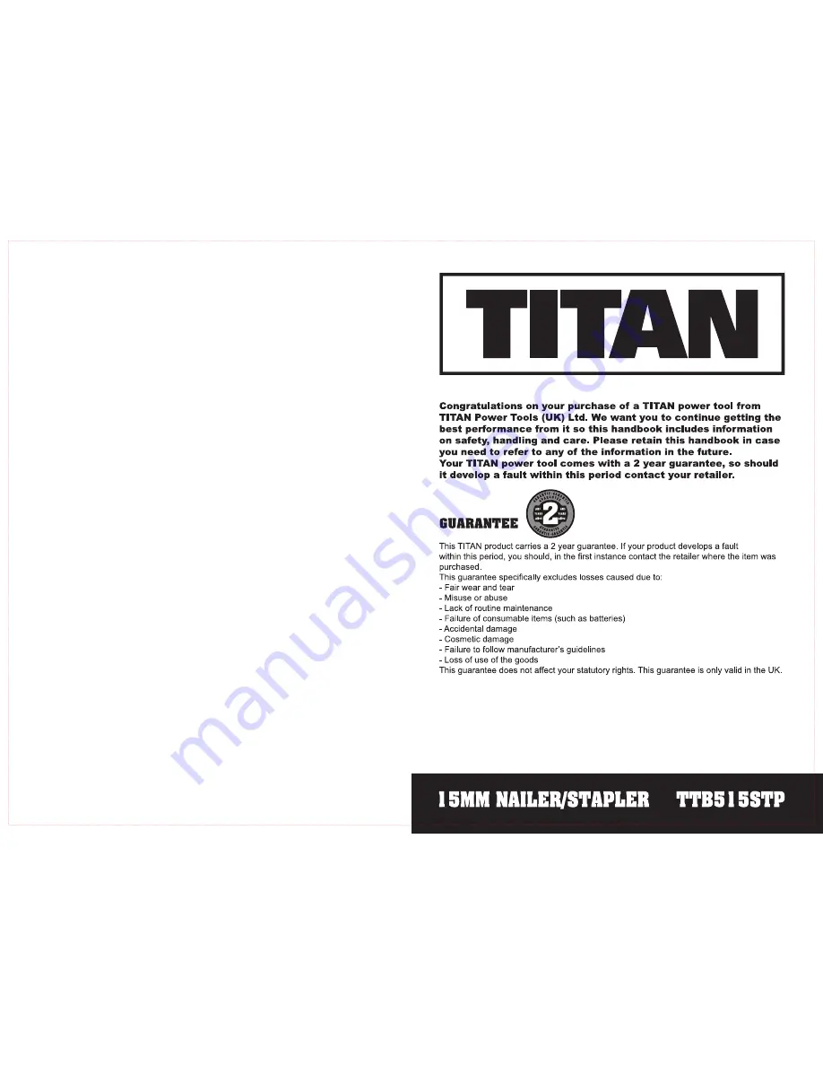 Titan TTB515STP Скачать руководство пользователя страница 3