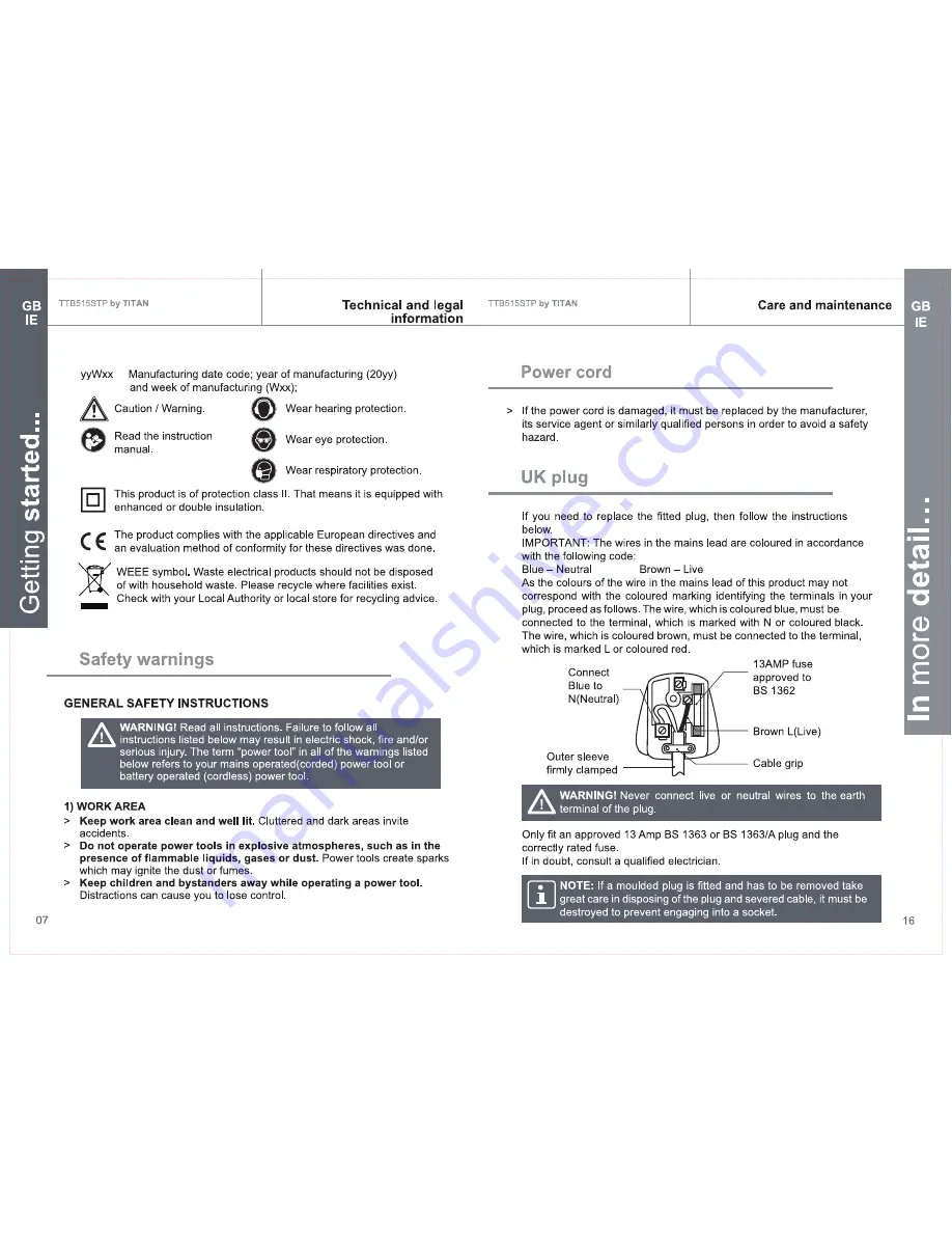 Titan TTB515STP Manual Download Page 8