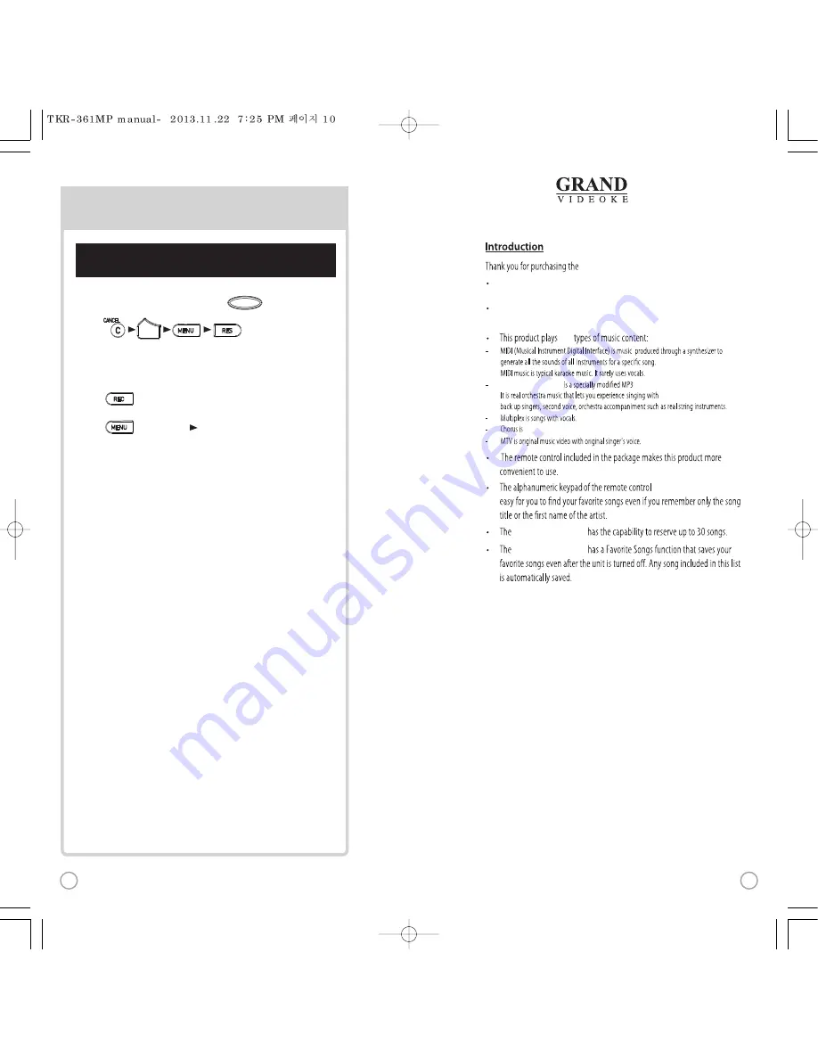 TJ Media Grand Videoke User Manual Download Page 5