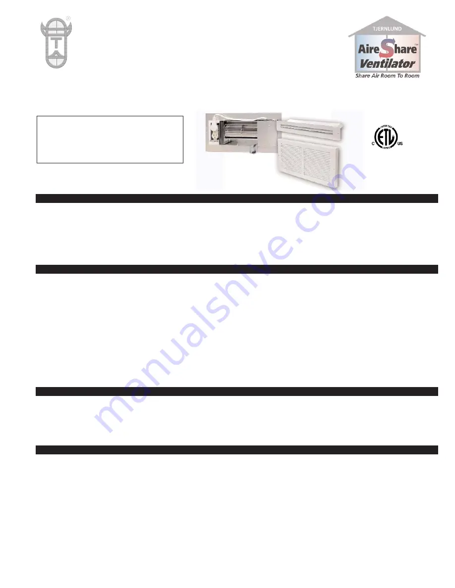 TJERNLUND AireShare AS1P User Manual Download Page 1