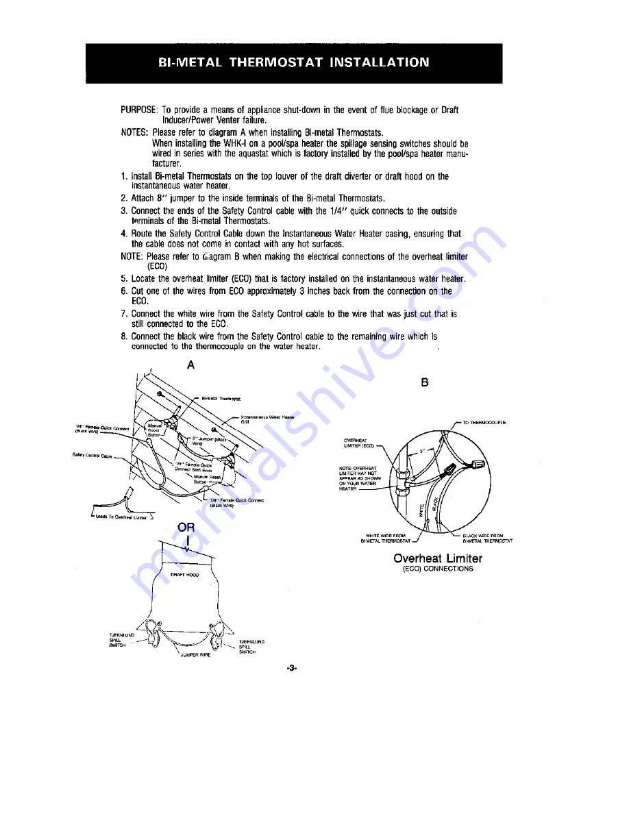 TJERNLUND WHKI MILLIVOLT APPLIANCE INTERLOCK (RECOMMEND WHKE FOR USE WITH UC1) 8504055 REV 3 0491 Скачать руководство пользователя страница 4