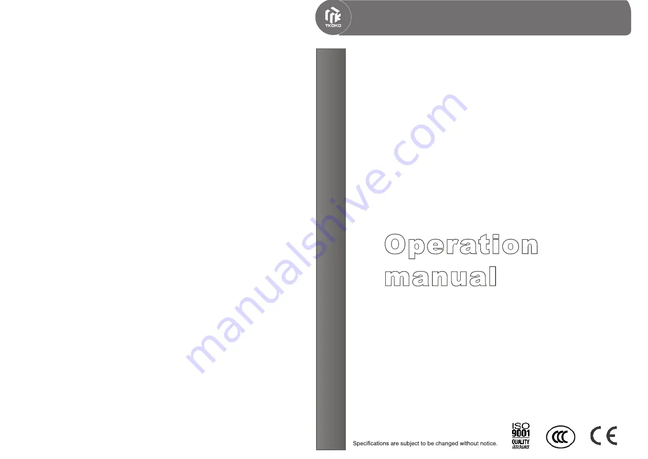 TKOKO AP-815E Operation Manual Download Page 1