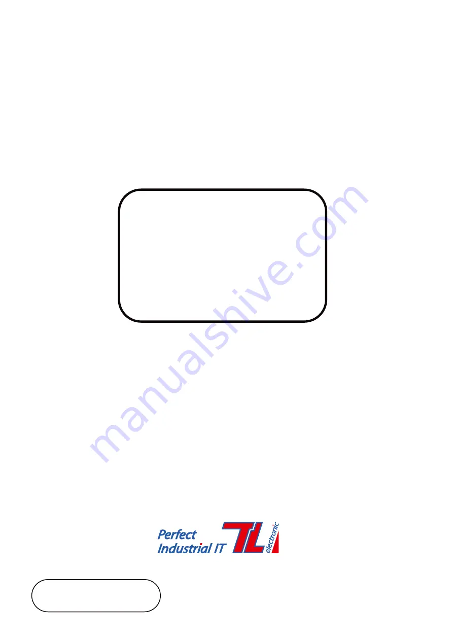 TL Electronic EL1083 User Manual Download Page 1