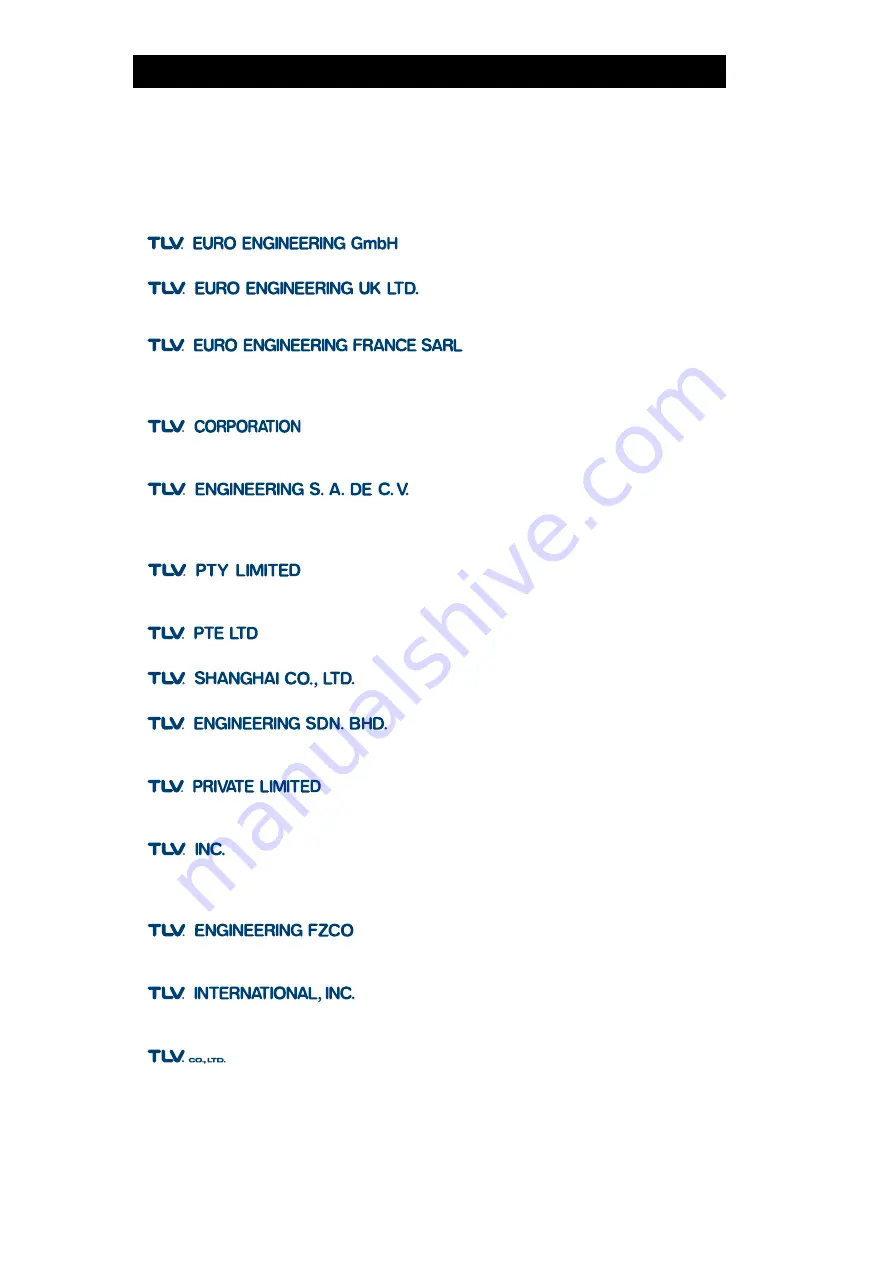 TLV J3B Instruction Manual Download Page 16