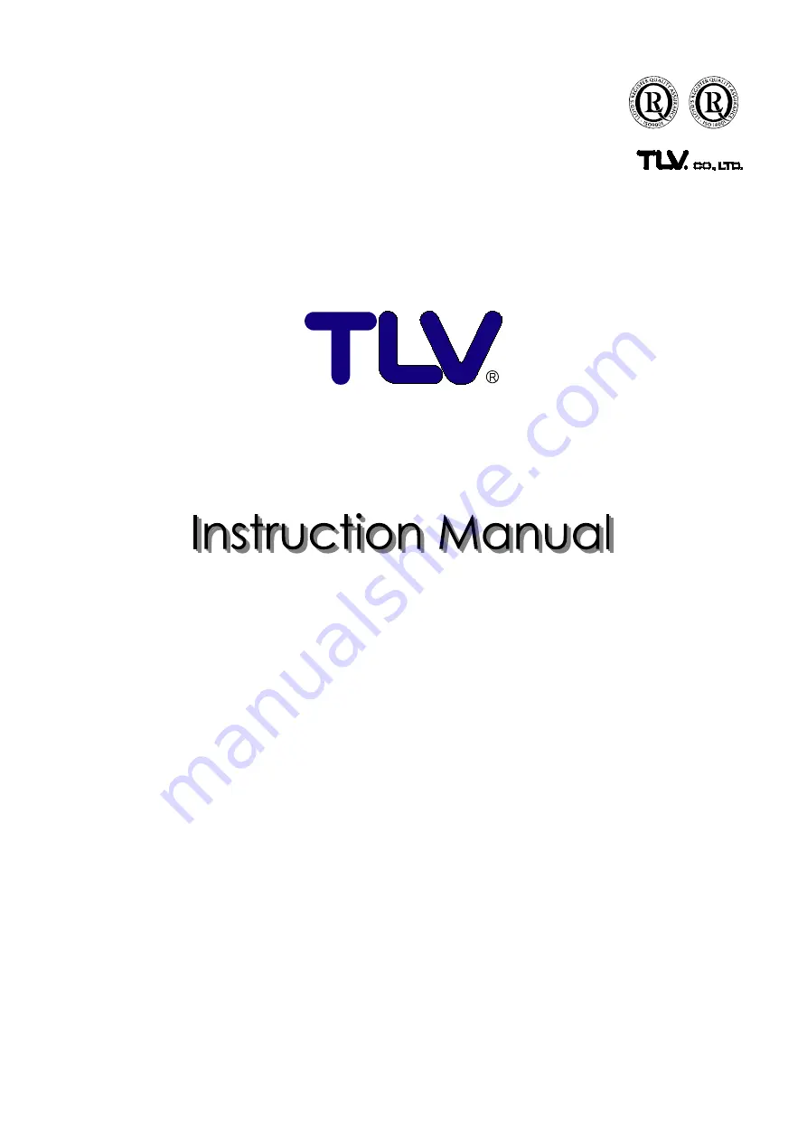 TLV SJ3V-X Instruction Manual Download Page 1