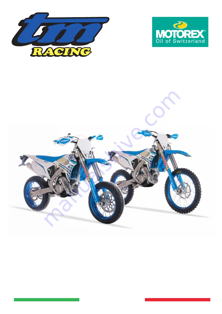 TM RACING 125 EN 2022 Use And Maintenance Manual Download Page 1