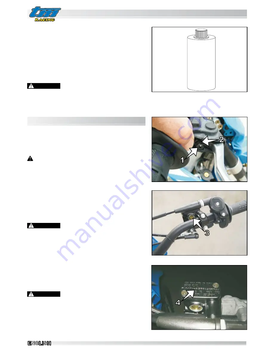 TM RACING 2012 TM 100 MX User And Maintenance Manual Download Page 46