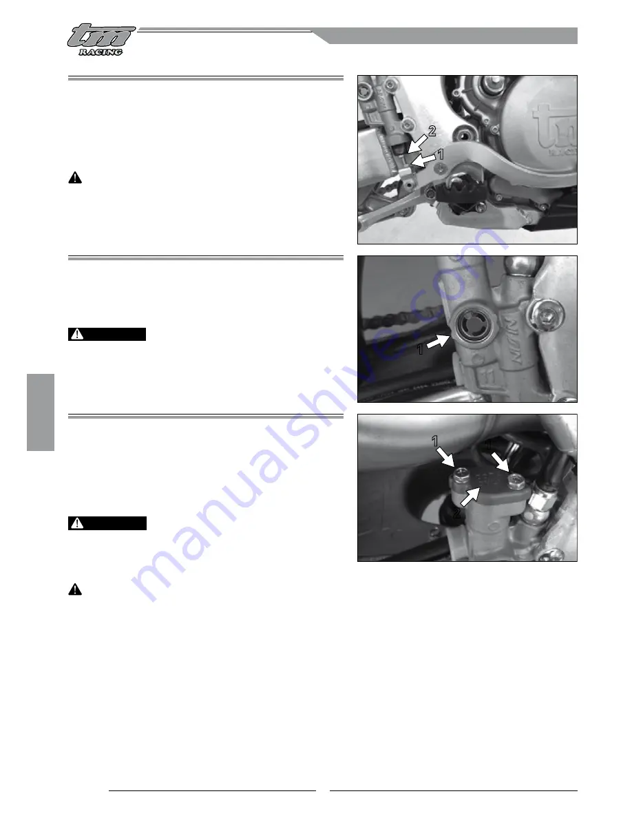 TM RACING 250Fi MX Use And Maintenance Manual Download Page 58