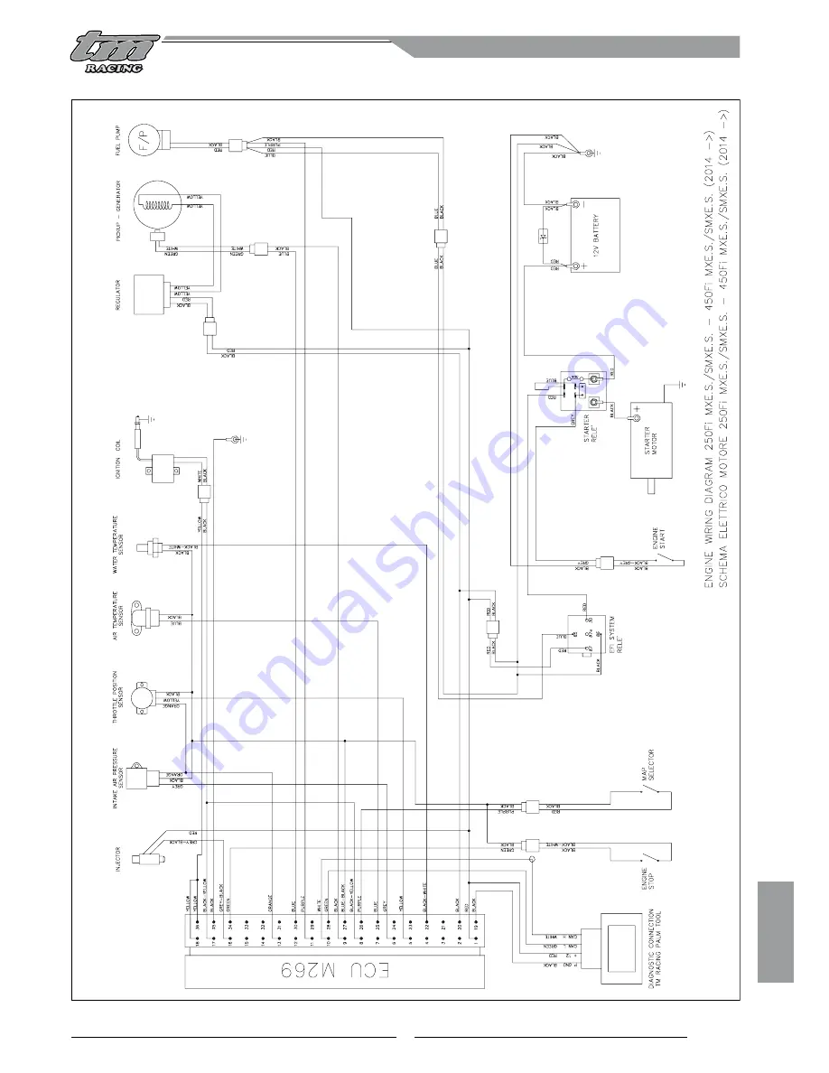 TM RACING 250Fi MX Use And Maintenance Manual Download Page 99