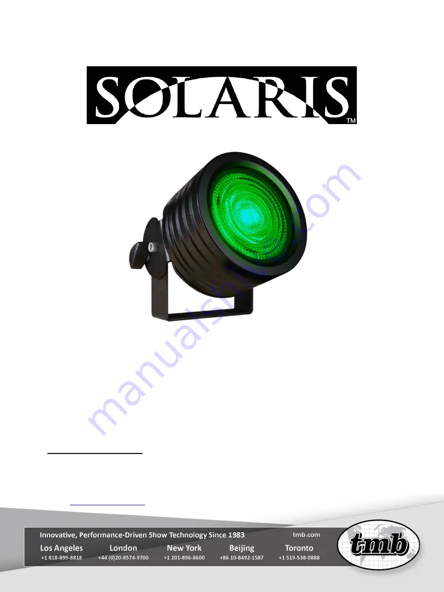 TMB Solaris Mozart One User Manual Download Page 1