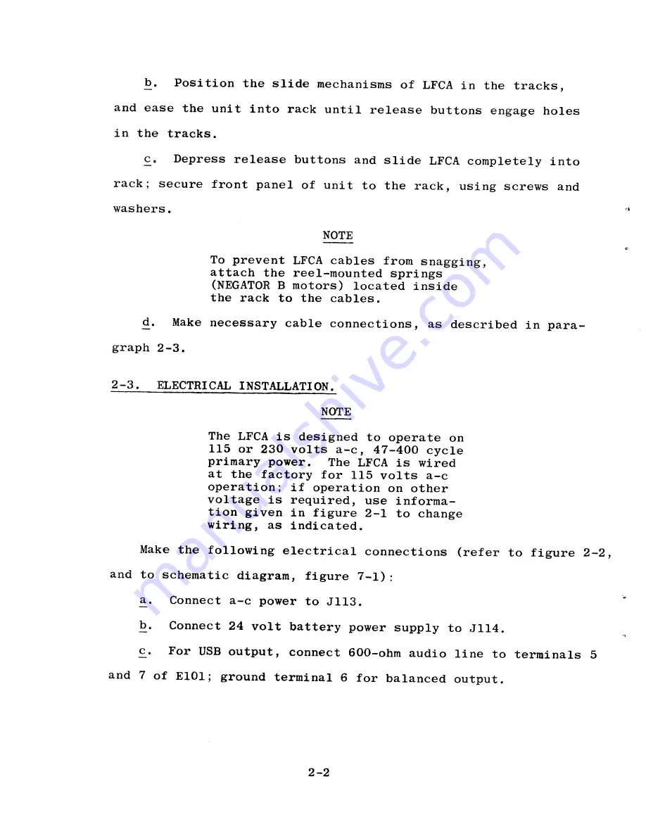 TMC LFCA-1 Technical Manual Download Page 15