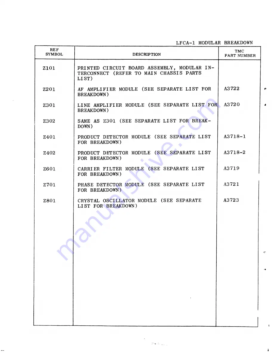 TMC LFCA-1 Technical Manual Download Page 39