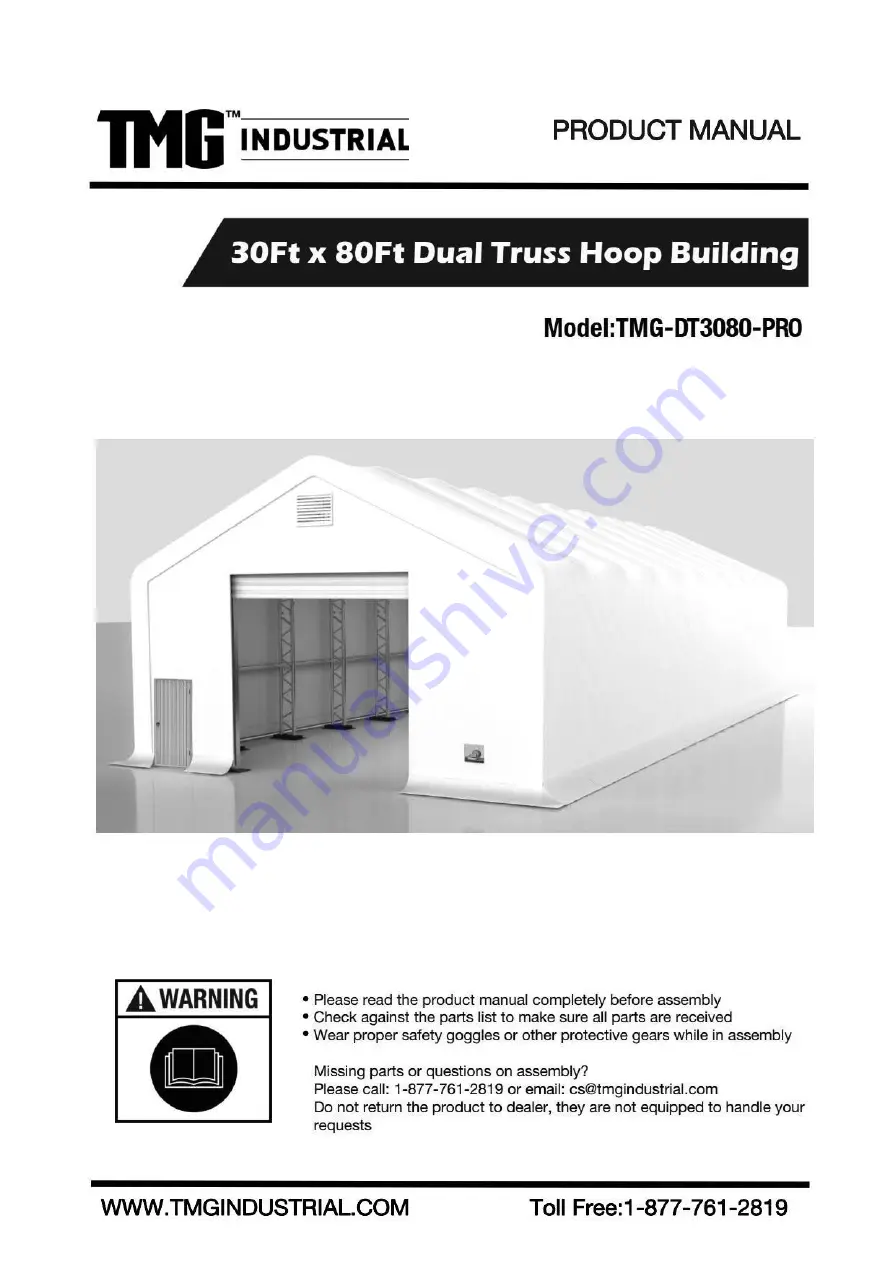 TMG TMG-DT3080-PRO Product Manual Download Page 1