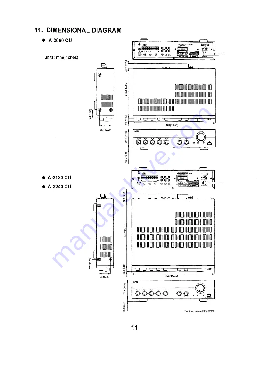 Toa A-2060 CU Operating Instructions Manual Download Page 11