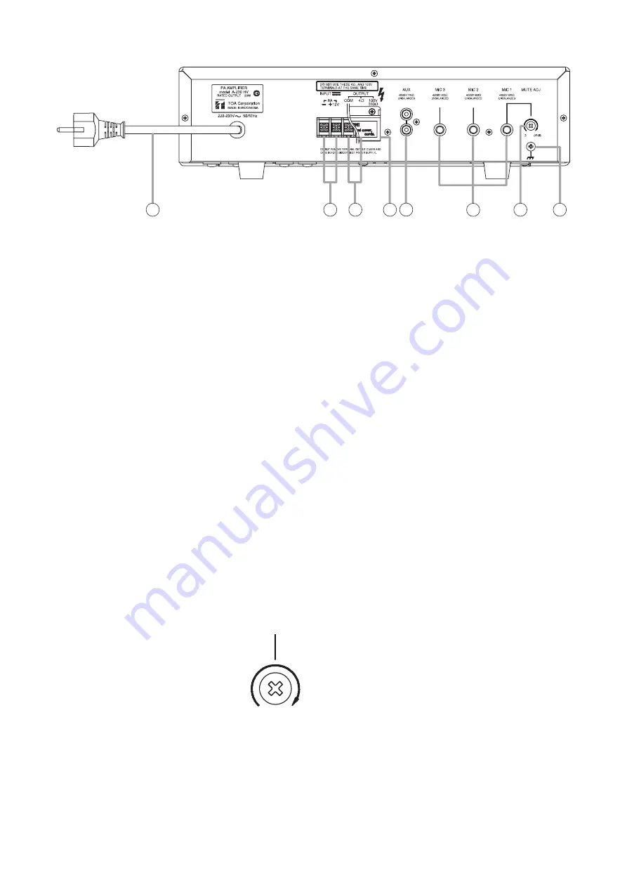 Toa A-230 HV Operating Instructions Manual Download Page 4