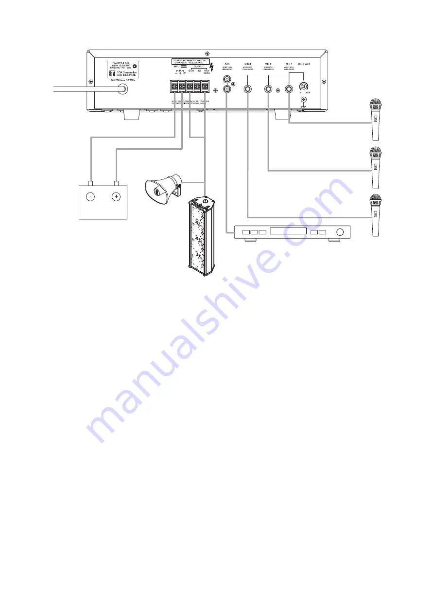 Toa A-230 HV Operating Instructions Manual Download Page 6