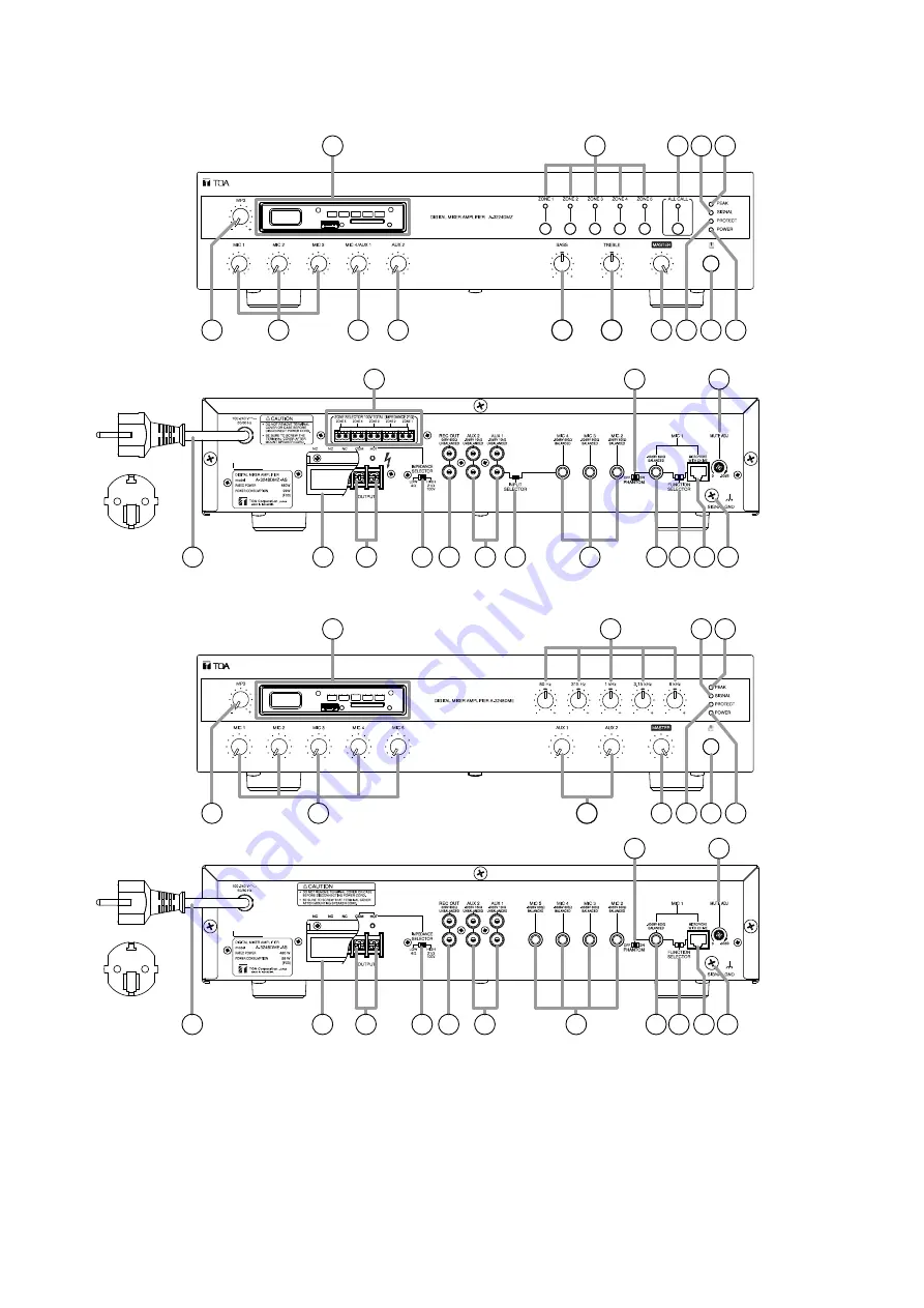 Toa A-3000D-AS Series Instruction Manual Download Page 4