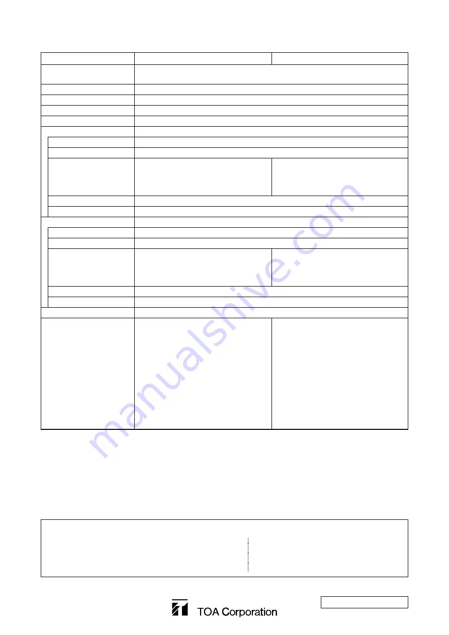 Toa BS-301B Operating Instructions Manual Download Page 8