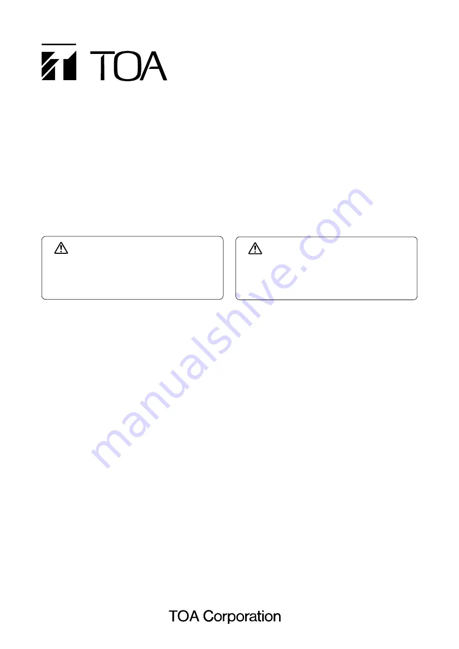 Toa BS-5W Instruction Manual Download Page 1