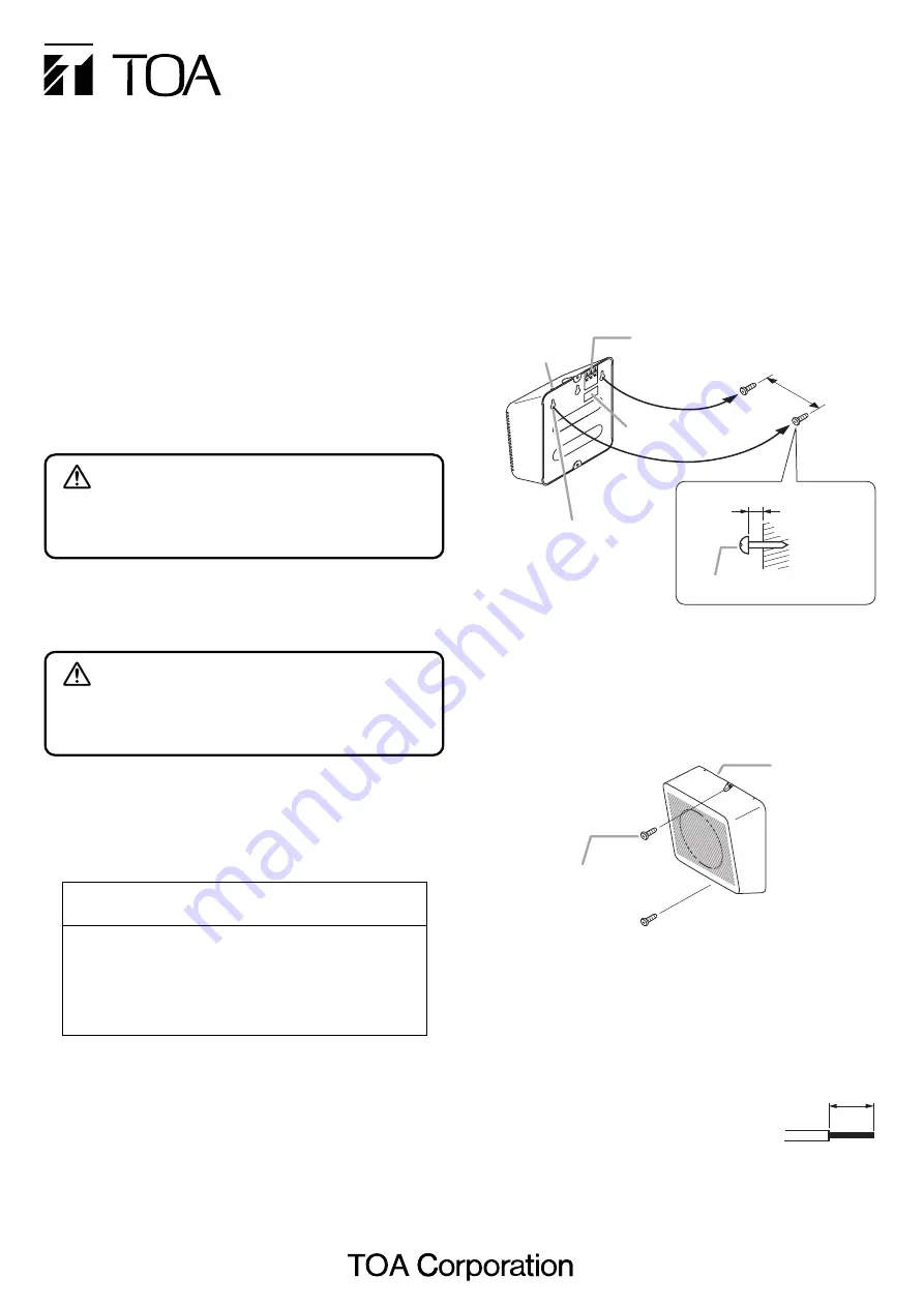 Toa BS-633A Installation Manual Download Page 1