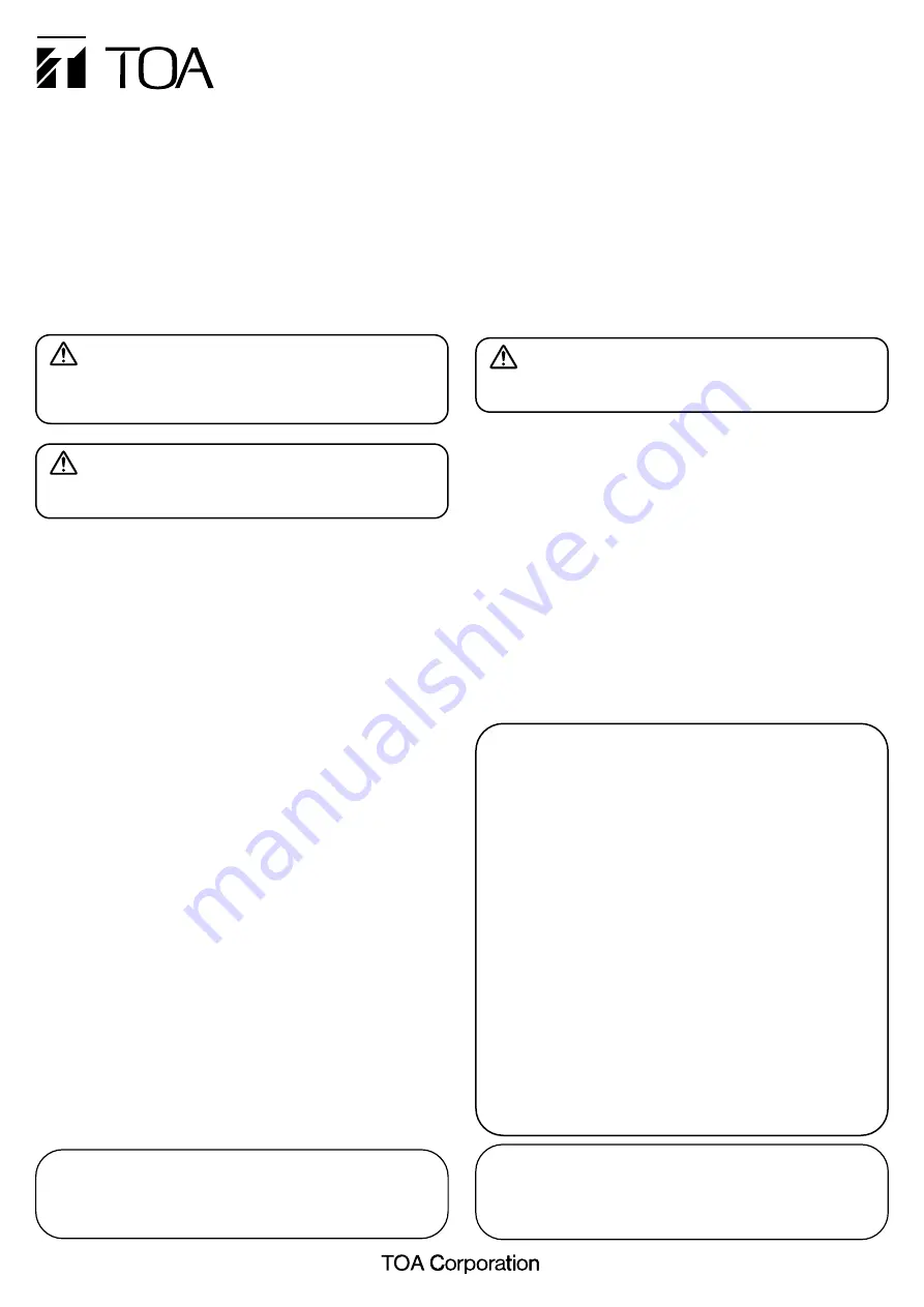 Toa C-CV102-CS Instruction Manual Download Page 1