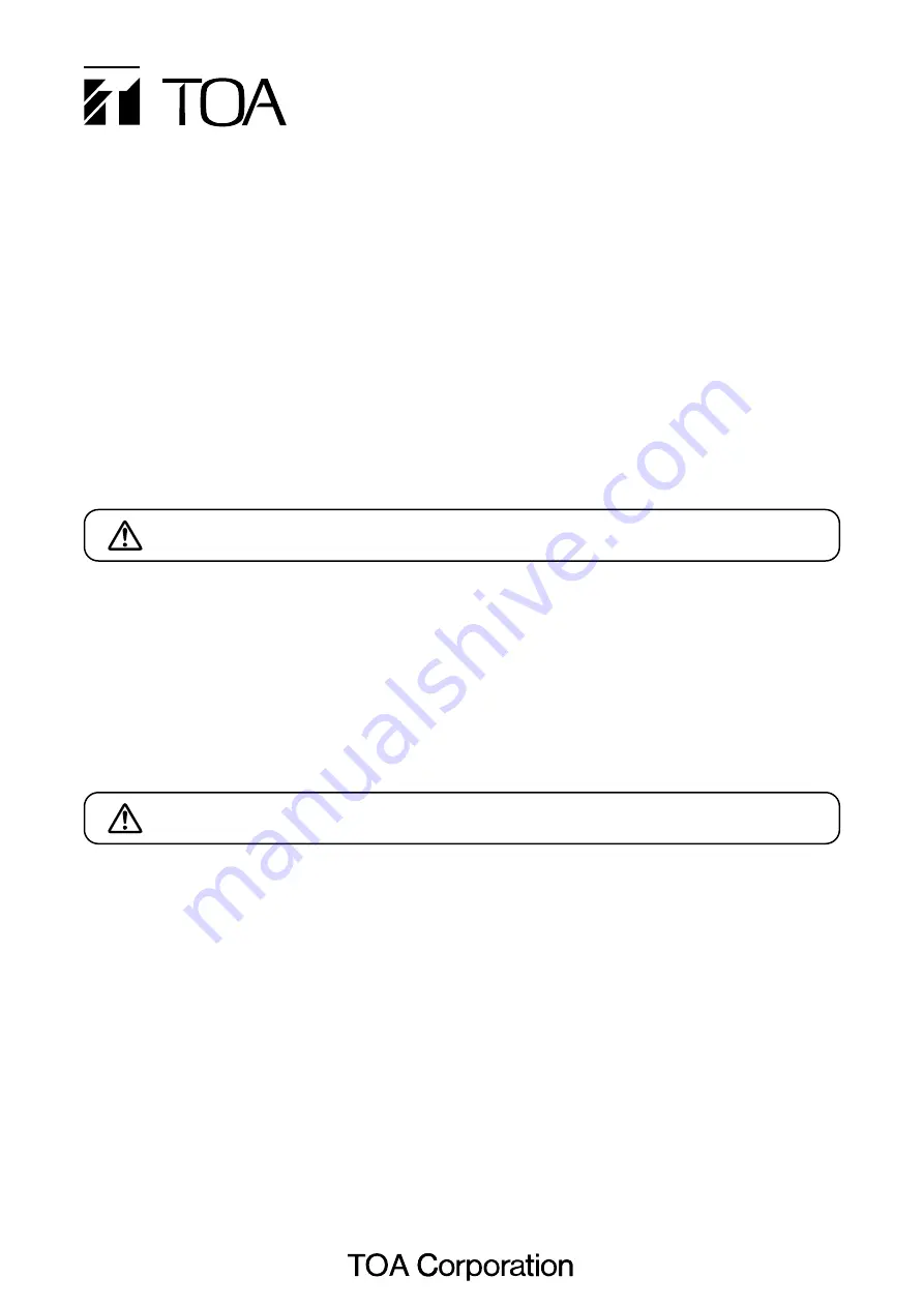 Toa CS-154 Instruction Manual Download Page 1