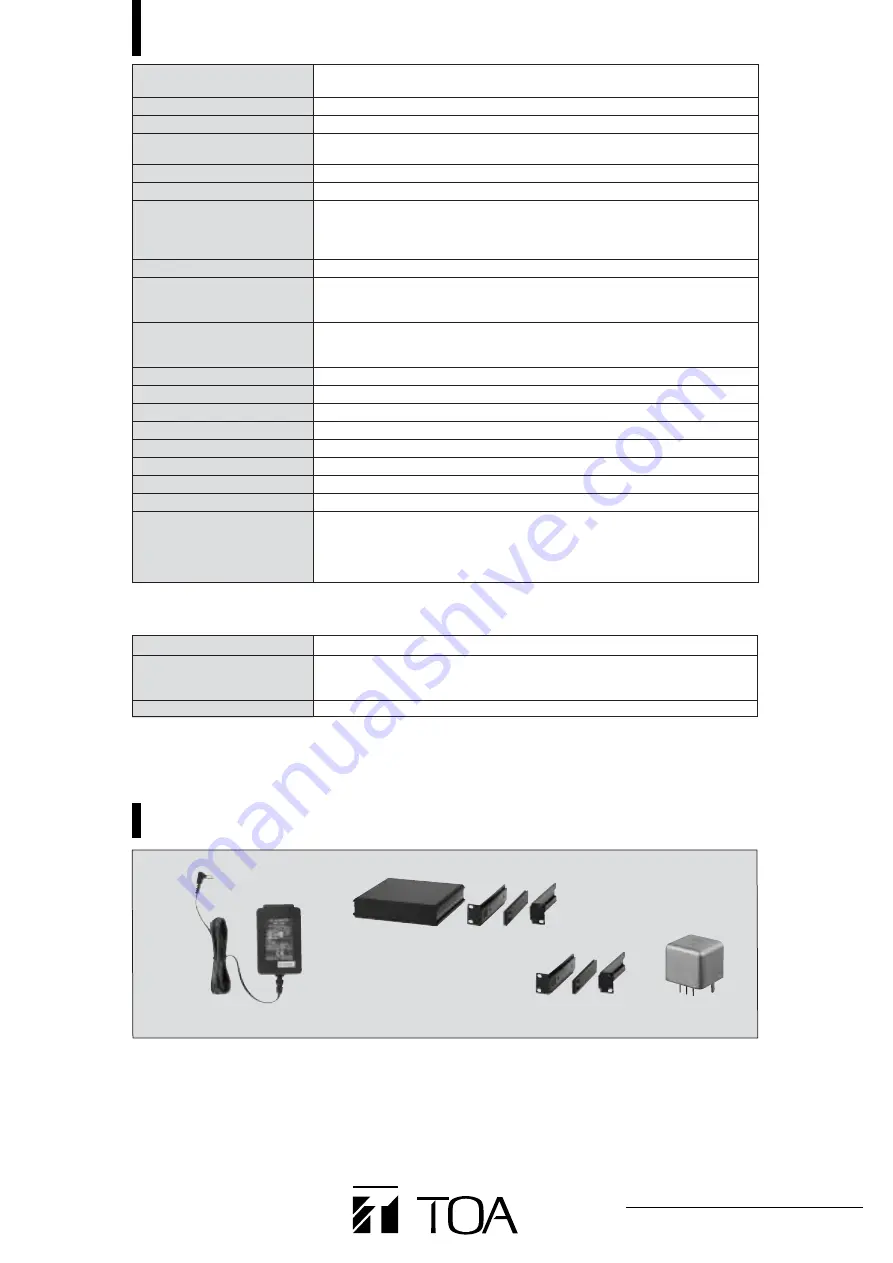 Toa EV-20R Specification Download Page 2