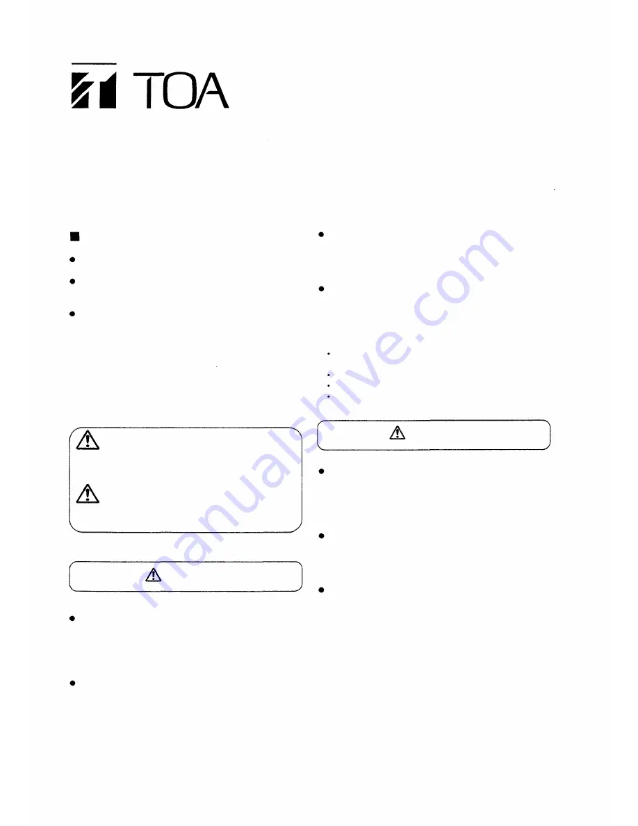 Toa F-505WP Instruction Manual Download Page 1