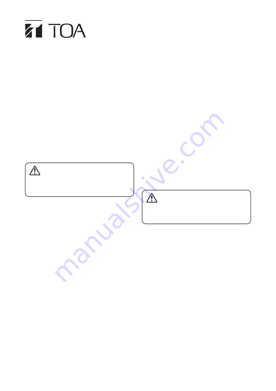 Toa HY-WM08 Installation Manual Download Page 1