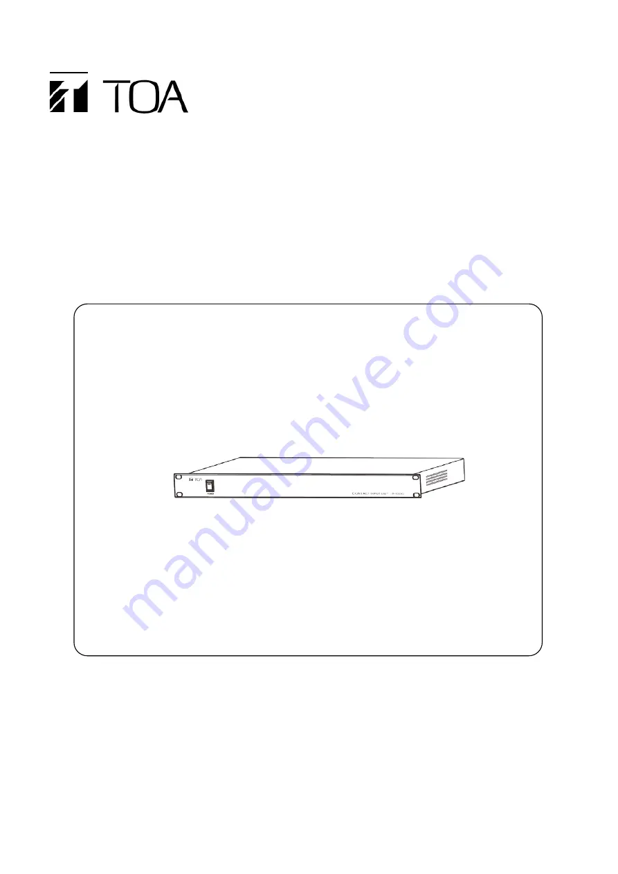 Toa IP-1000CI Скачать руководство пользователя страница 1