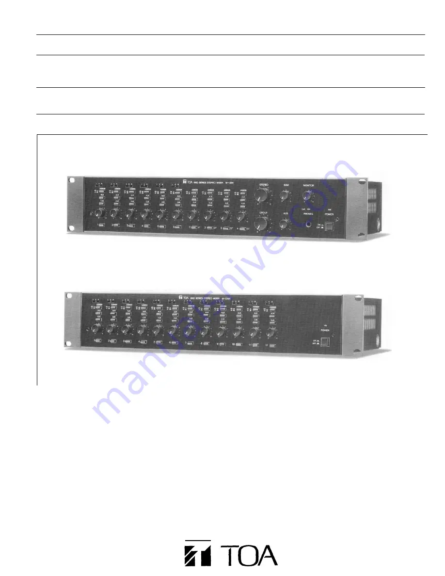 Toa M-1212E Specifications Download Page 1