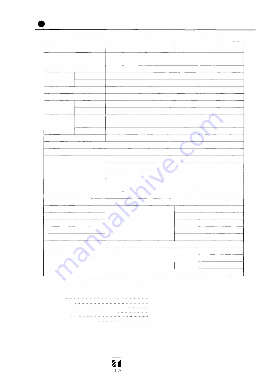 Toa WA-641 Operating Instructions Manual Download Page 15