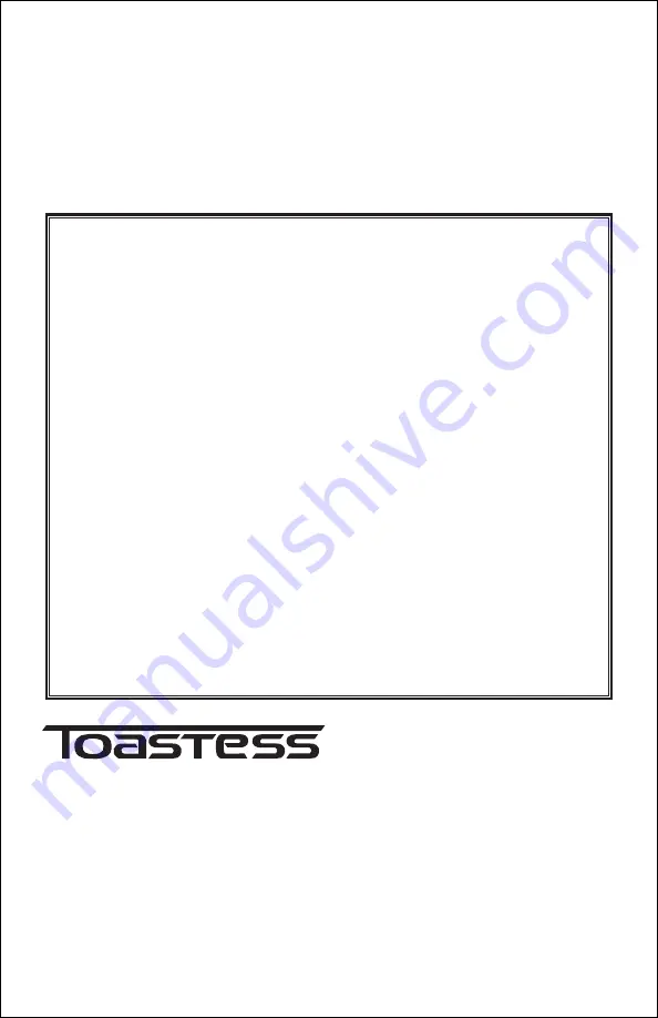 Toastess TDF-23 Instruction Booklet Download Page 12