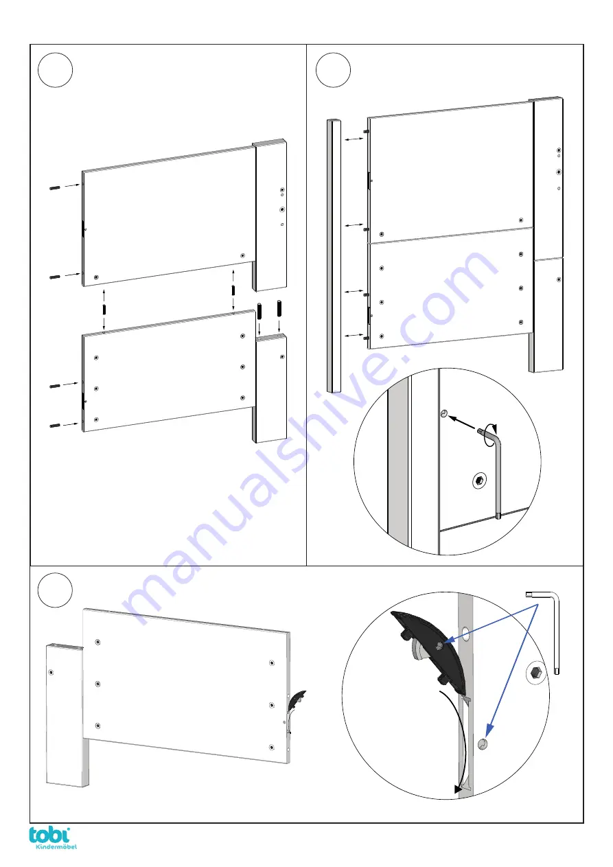 Tobi Kindermöbel babybay All in One 402102 Assembly Instructions Manual Download Page 9