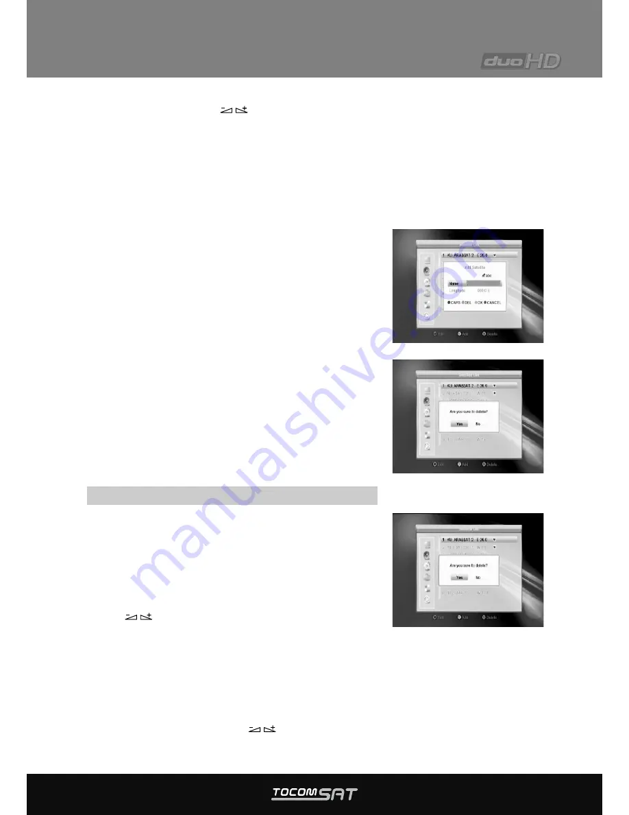 TocomSat Duo HD DVB-S2 HD User Manual Download Page 15