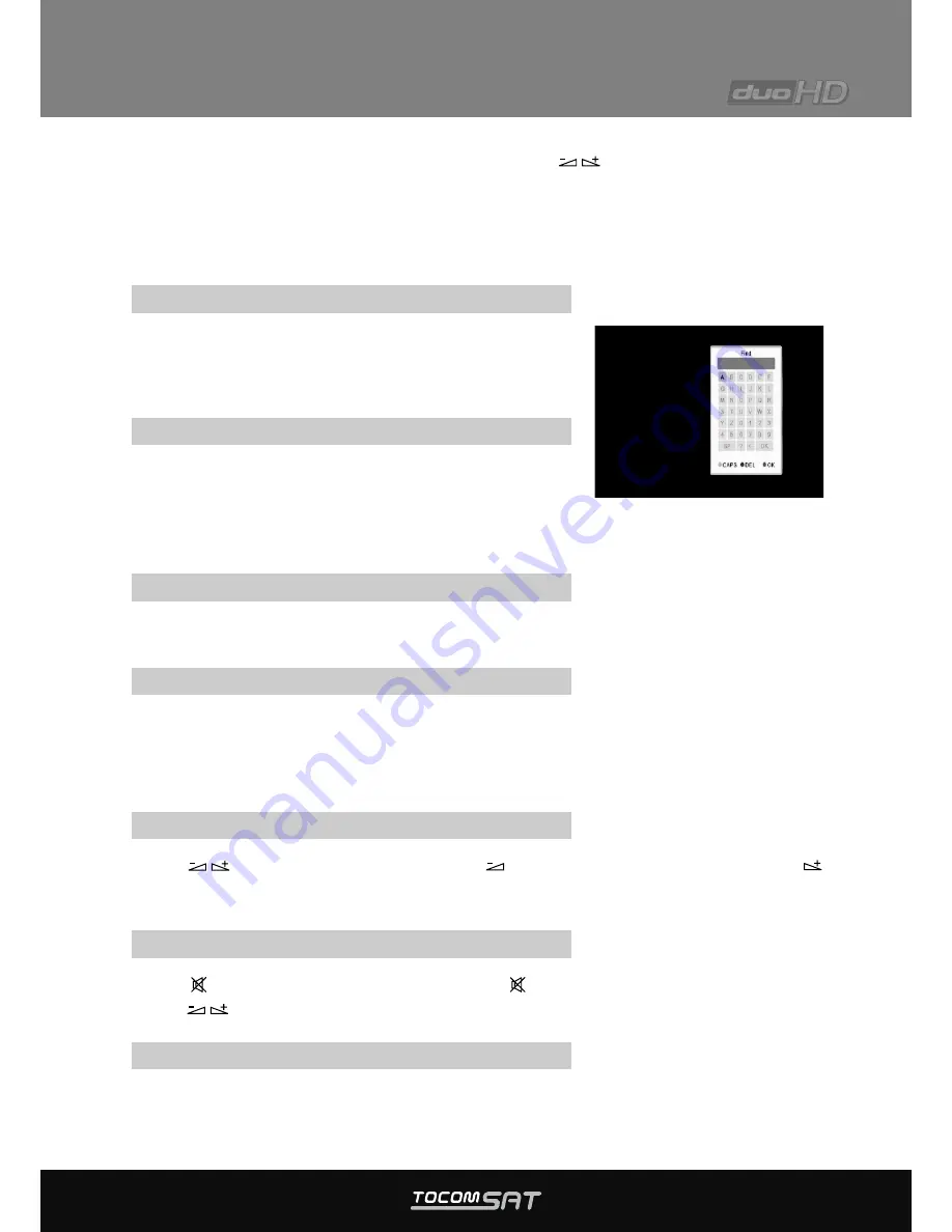 TocomSat Duo HD DVB-S2 HD User Manual Download Page 28