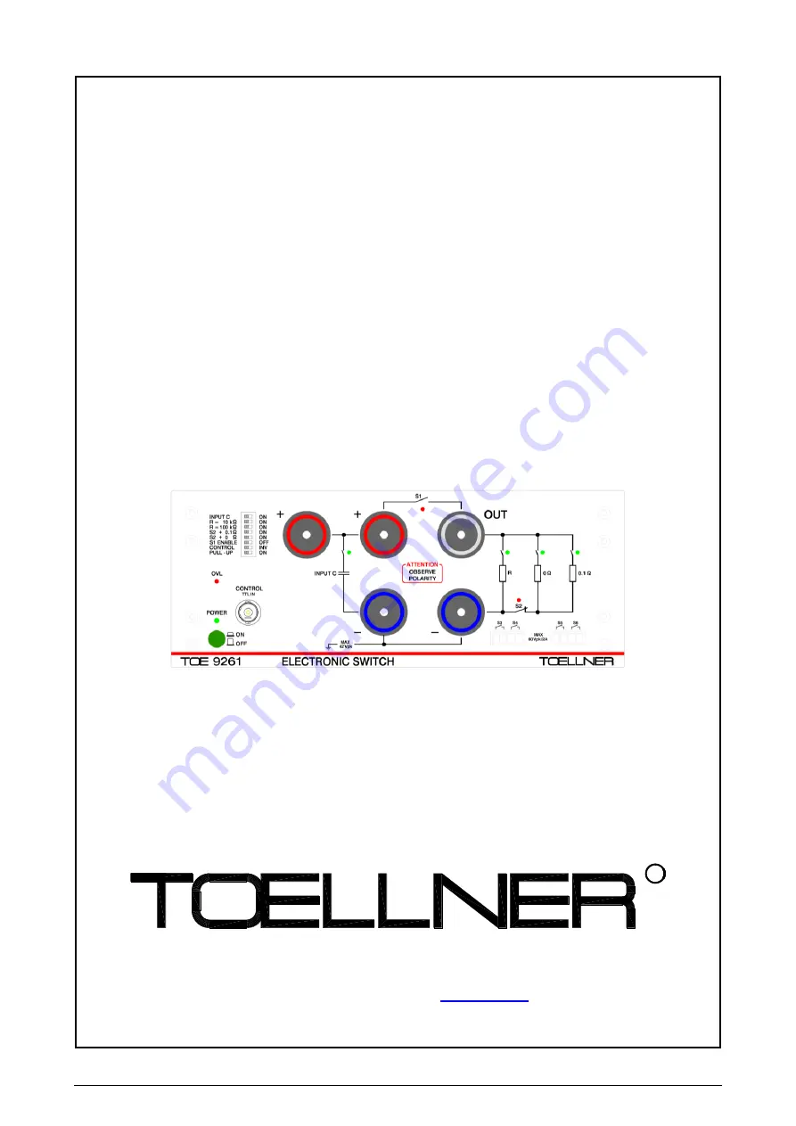 TOELLNER TOE 9261 Instruction Manual Download Page 1