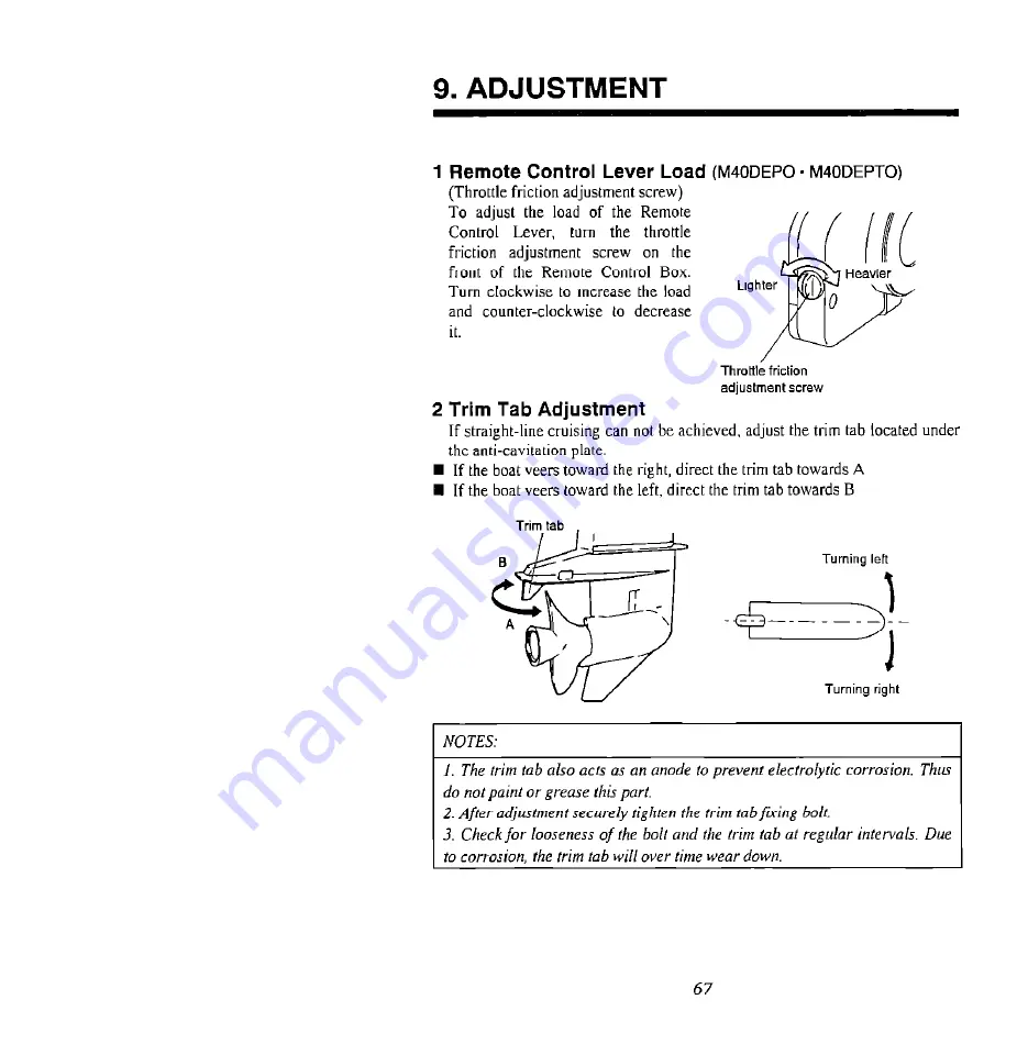 TOHATSU M 40 Owner'S Manual Download Page 70