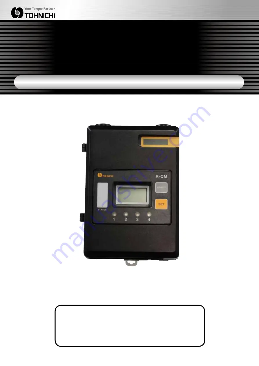 Tohnichi R-CM Operating Instruction Download Page 1