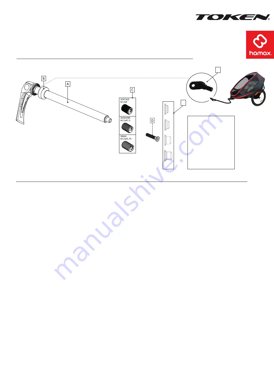 Token Hamax Hitch Adapter for 12 mm Thru Axle Скачать руководство пользователя страница 5