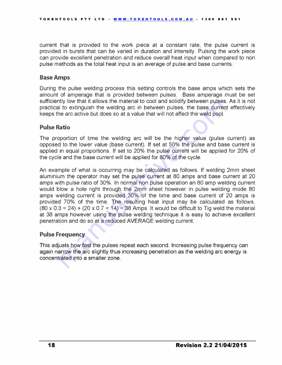 Tokentools 320 Alupulse PRO Digital ACDC Instruction Manual Download Page 19