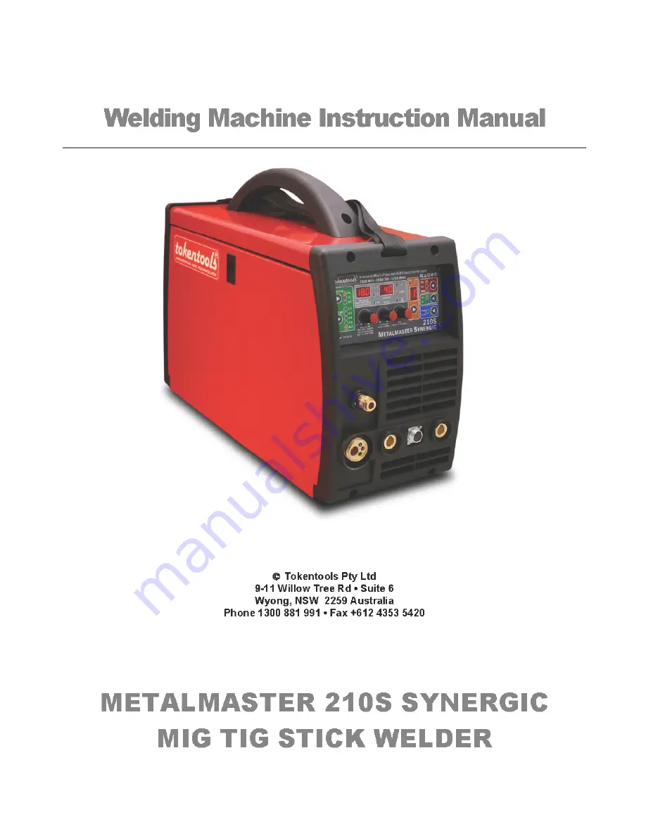 Tokentools MetalMaster 210S Instruction Manual Download Page 1