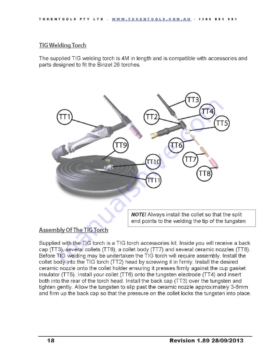 Tokentools MetalMaster 210S Instruction Manual Download Page 19