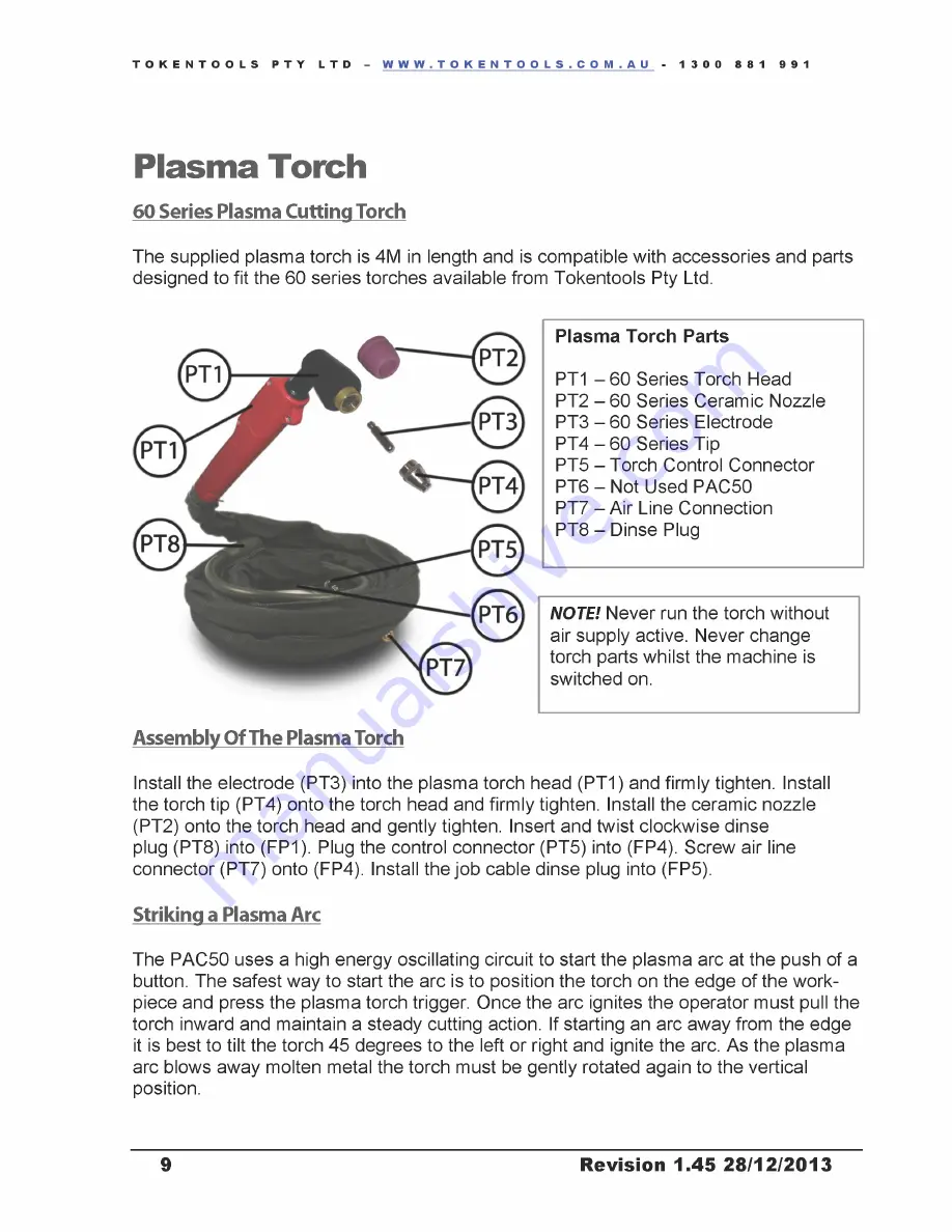 Tokentools PAC50 Instruction Manual Download Page 10