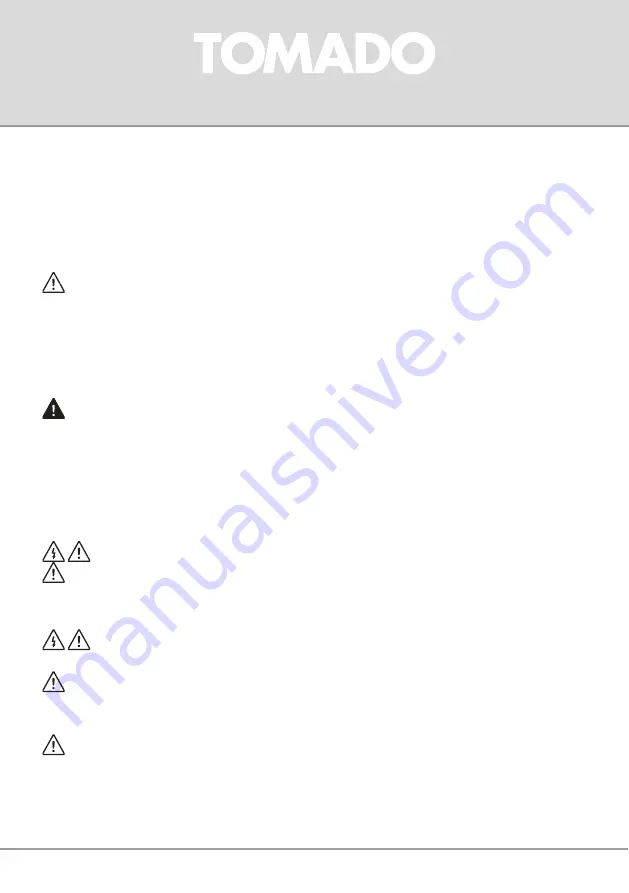 tomado TDW5501W Instruction Manual Download Page 61