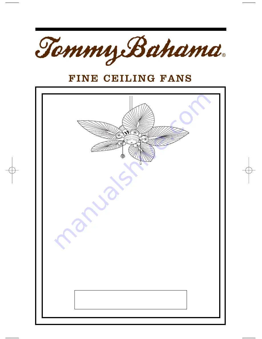 Tommy Bahama Bahama Breezes TB344AP00 Скачать руководство пользователя страница 1