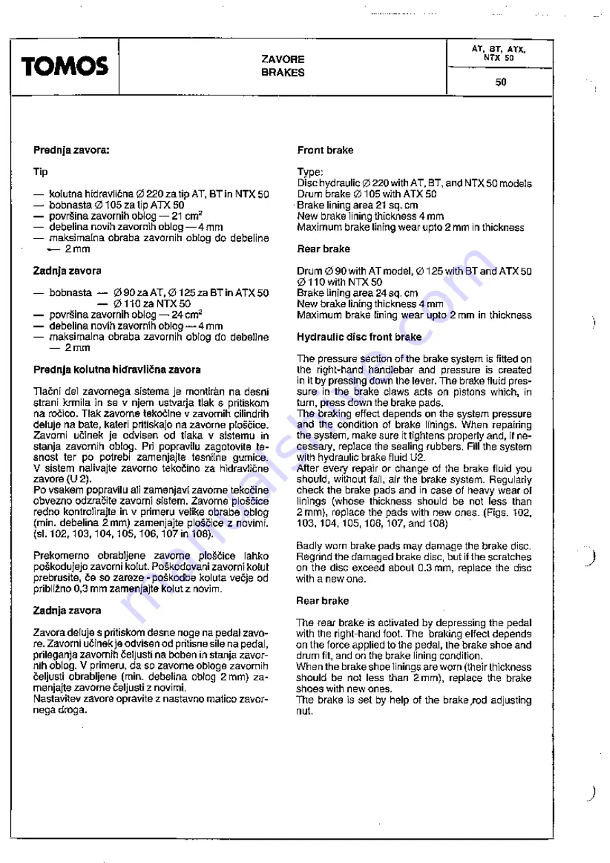 Tomos AT 50 Workshop Manual Download Page 52