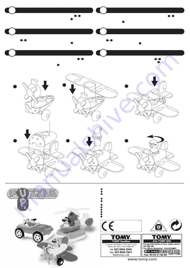 Tomy 2037 Quick Start Manual Download Page 1