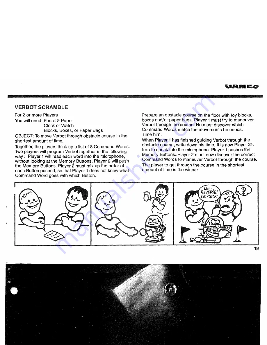 Tomy Verbot Instruction Manual Download Page 19