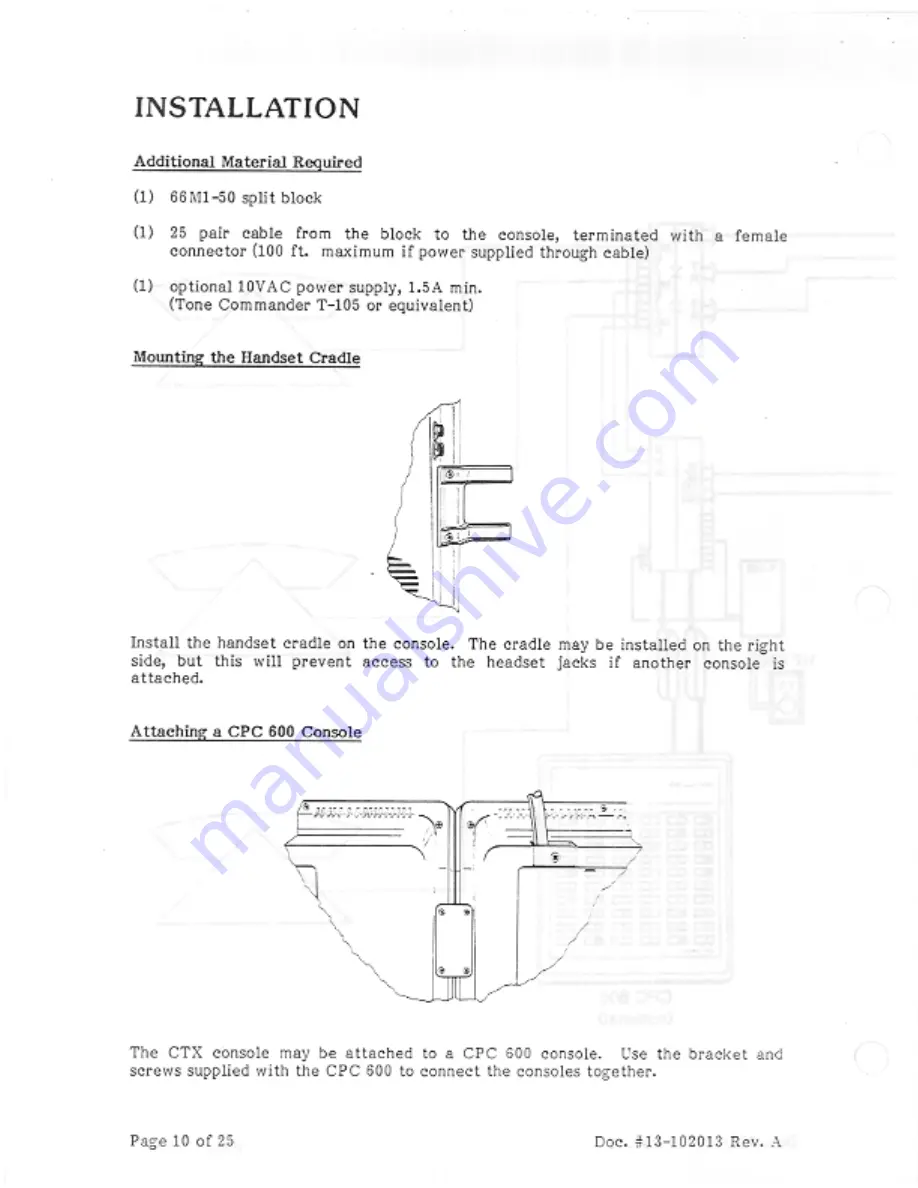 Tone Commander Centracom CTX Installation Instructions Manual Download Page 10